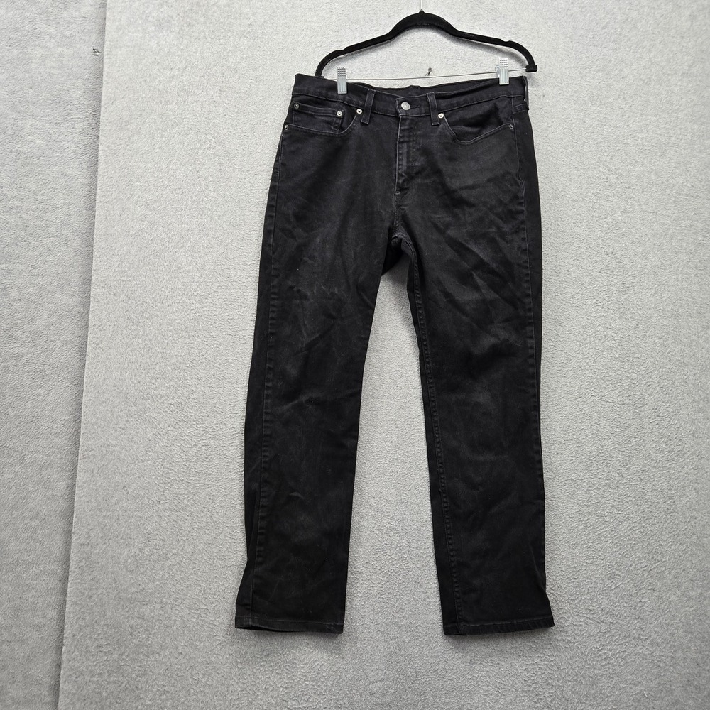 Levi's 514 Men Jeans 34X30 Black Denim Straight Fit 29" Inseam